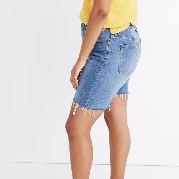 Madewell High Rise Denim Mid Length Shorts Size 33 - Picture 6 of 14